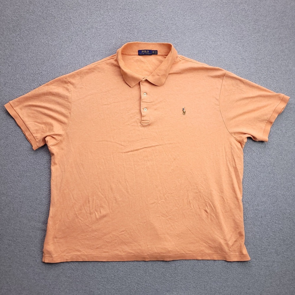 Polo Ralph Lauren Shirt Mens 3XB Golf Short Sleeve Orange Cotton